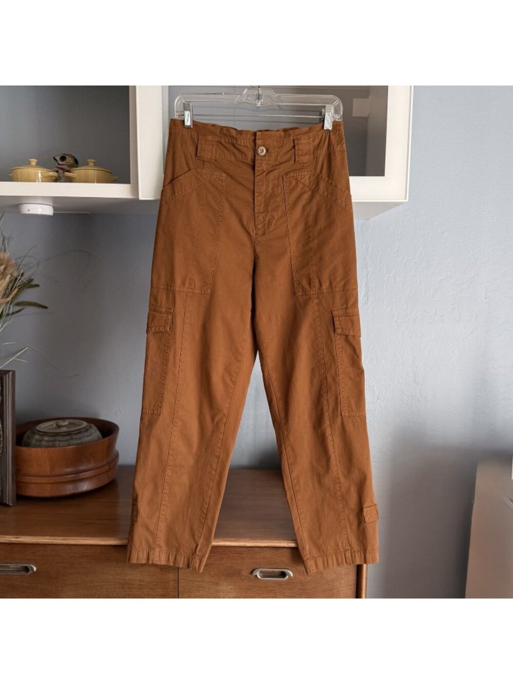 Alex Mill Expedition Washed Twill Ankle Cargo Pants Size 6 Golden Khaki